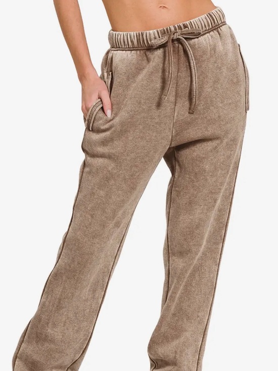 Zenana Outfitters Pants - Women's Relaxed Drawstring Jogger Pants - MOCHA